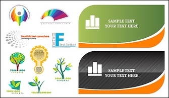 Business - eps format, including jpg preview, keyword: Vector business cards, cards, logo, signs, trees, leaves, vector ... 