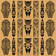 Patterns - Ethnic African ornament background 1 