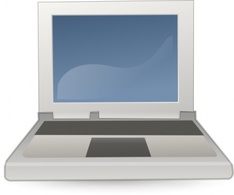 Technology - Etiquette Laptop Icon Symbol clip art 