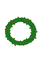 Evergreen Wreath With Large Holly 01 