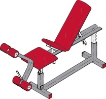 Exercise Bench clip art Preview