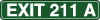 Exit 211a Vector Road Sign Preview