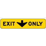 Exit Only Sign 