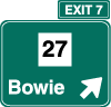 Exit State Road Sign Vector 