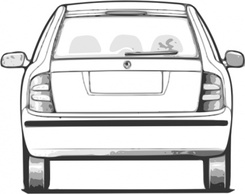 Fabia Car Back View clip art