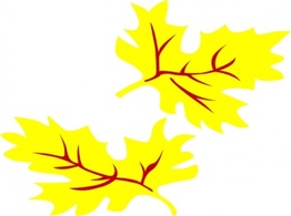 Nature - Fall Coloured Leaf clip art 