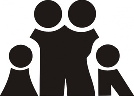 Human - Family Sign Symbol Black clip art 