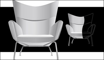 Objects - Fashion chair vector material-2 