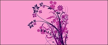 Flowers & Trees - Fashion purple flowers 