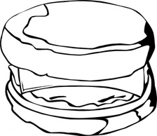 Fast Food Breakfast Egg And Cheese Biscuit clip art