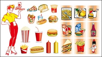 Food - Fast food vector material 