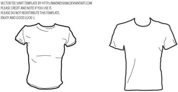 Female and male T-shirt template free vector Preview