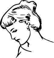 Human - Female Profile Drawing clip art 