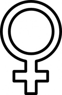 Human - Female Symbol clip art 