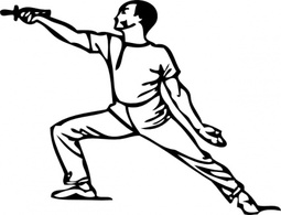 Fencing Lunge clip art