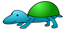 Fictional animal with shell