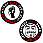 Fight Acta And Sopa Vector Stickers Preview