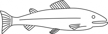 Fish Outline clip art