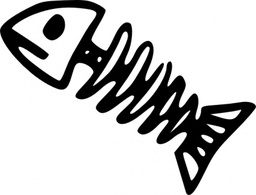 Animals - Fish Skeleton clip art 