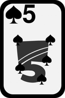 Objects - Five Of Spades clip art 