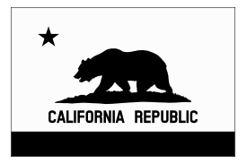 Flag of California (thin border, monochrome, solid) Preview