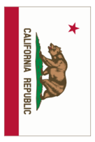 Flag of California (Vertical, thin border)