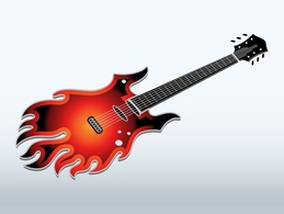 Flaming Electric Guitar Preview