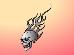 Flaming Skull Graphic Preview