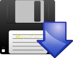 Technology - Floppy Disk Download Icon clip art 