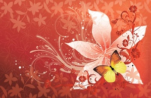 Animals - Flower Butterfly Vector 