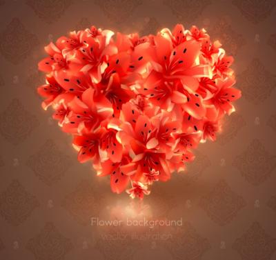 Flower Heart Vector