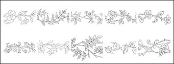 Flower type of line drawing vector diagram-1