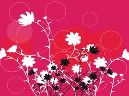 Backgrounds - Flowers Circles Design 