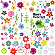 Flowers Vector Set 2