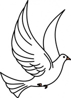 Flying Dove clip art Preview
