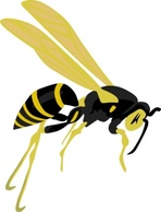 Flying Wasp clip art Preview