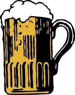 Food - Foamy Mug Of Beer clip art 