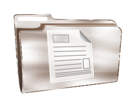 Objects - Folder icon plastic document 