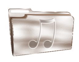 Folder icon plastic music