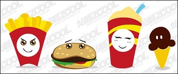 Food - Food and drink lovely vector material 