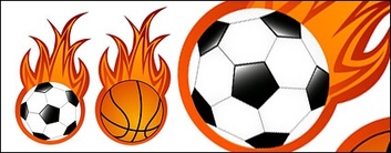 Sports - Football and basketball flame 