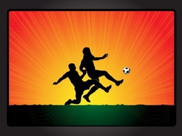 Silhouette - Football Game Vector 