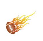 Football On Fire Vector Image 