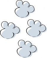 Nature - Footprints In The Snow clip art 