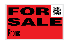 Signs & Symbols - For Sale Sign with QR Code 