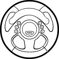 Force Feedback Wheel clip art Preview