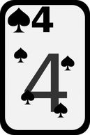 Objects - Four Of Spades clip art 