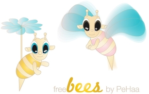 Animals - Free Bees  Vector Characters 