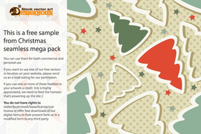 Free Christmas Seamless Pattern Preview