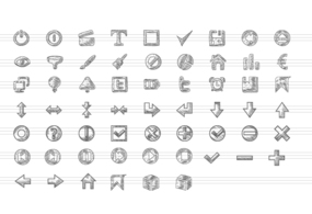 Free Doodle Icons Vector Set 